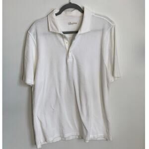 Stenströms Terry Cloth White Cotton Polo Men's size XL